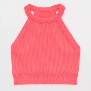 Aerie Superchill Seamless High Neck Bra Top Tropadelic Size Small